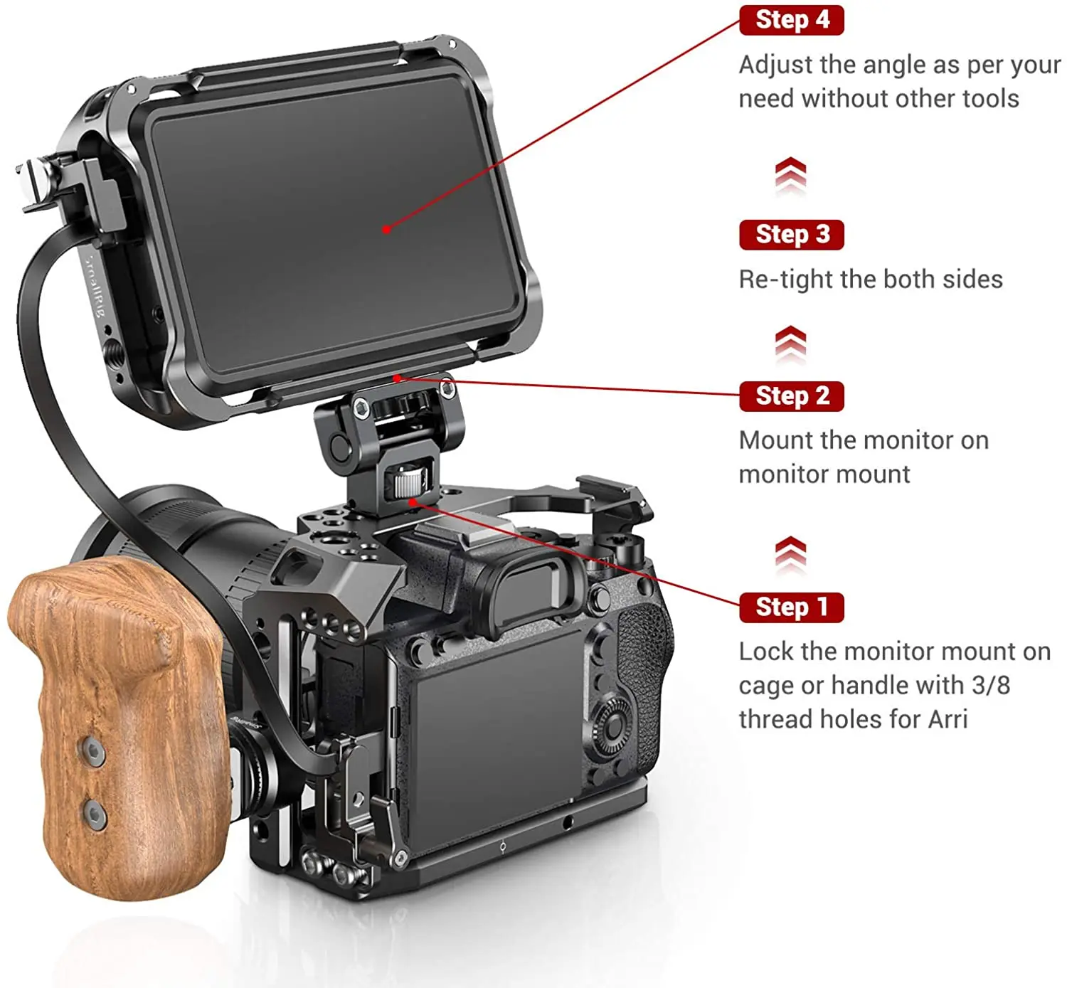 SmallRig  ī޶  ġ, EVF  Ʈ   Ʈ, Arri   2174