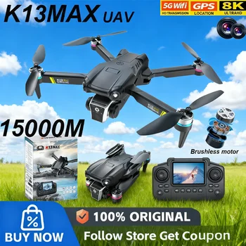 NUOVO Drone K13 MAX con Fotocamera 8K, WiFi 5G, Motore Brushless, Doppia Fotocamera HD, Evitamento Ostacoli, Quadricottero per Fotografia Aerea, Regalo