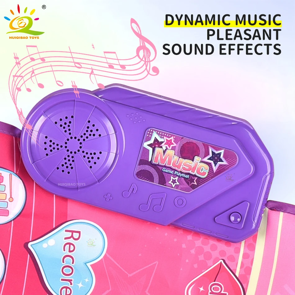 3IN1 Multifunctional Music Play Mat Piano Keyboard Dance Floor Drum Game Playmat Sensory Education Toys for Children Kids Gifts 4