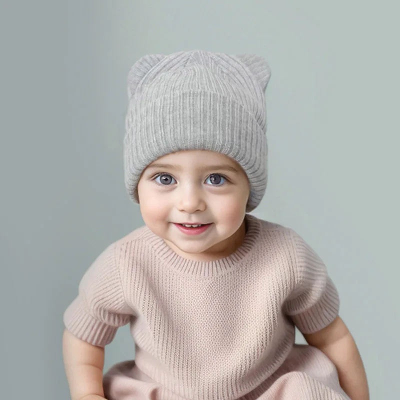 Baby Knitted Hat - Warm Woolen Beanie for Infants and Toddlers