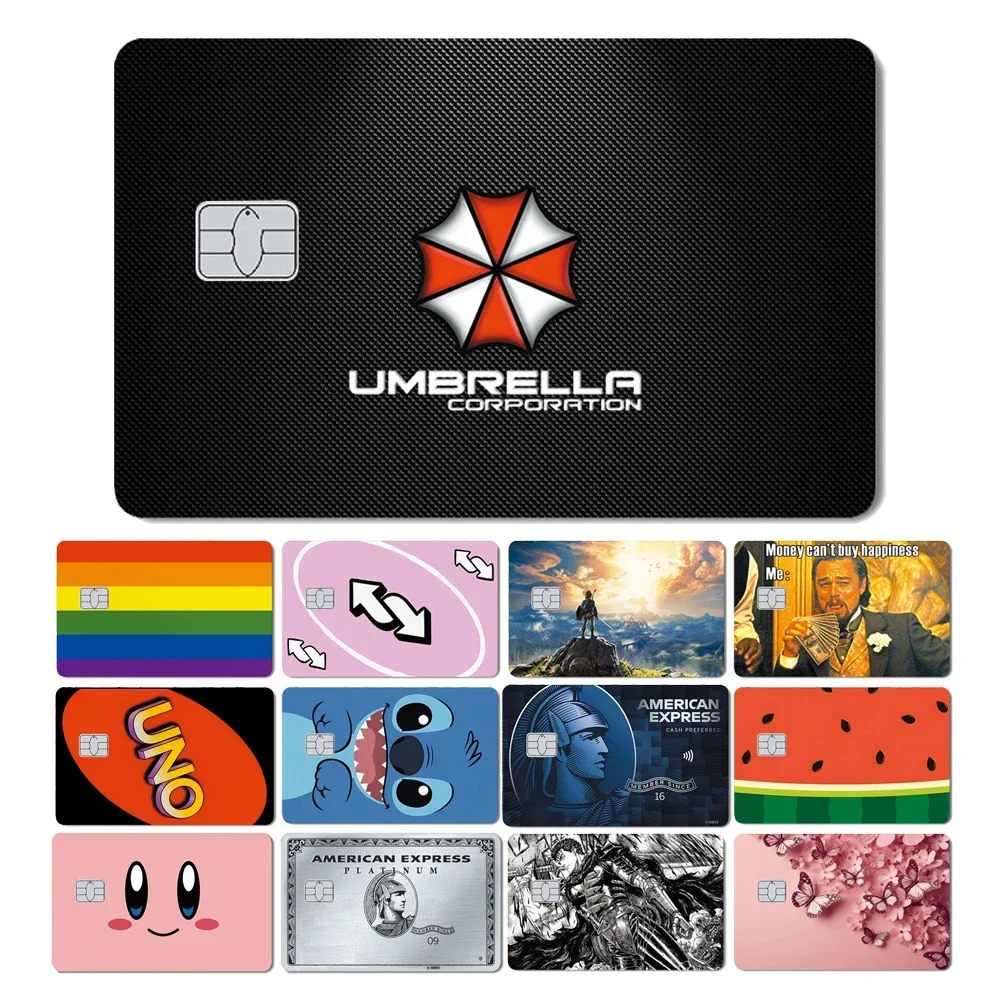 Ainime Pokemon One Piece Rainbow Ring Watermelon Matte Film Cover Skin Sticker Per Carta Di Credito Bank Debit Bus Card