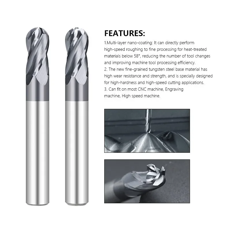 Рисунок 4 - XCAN Фреза спиральная сферическая четырехзаходная