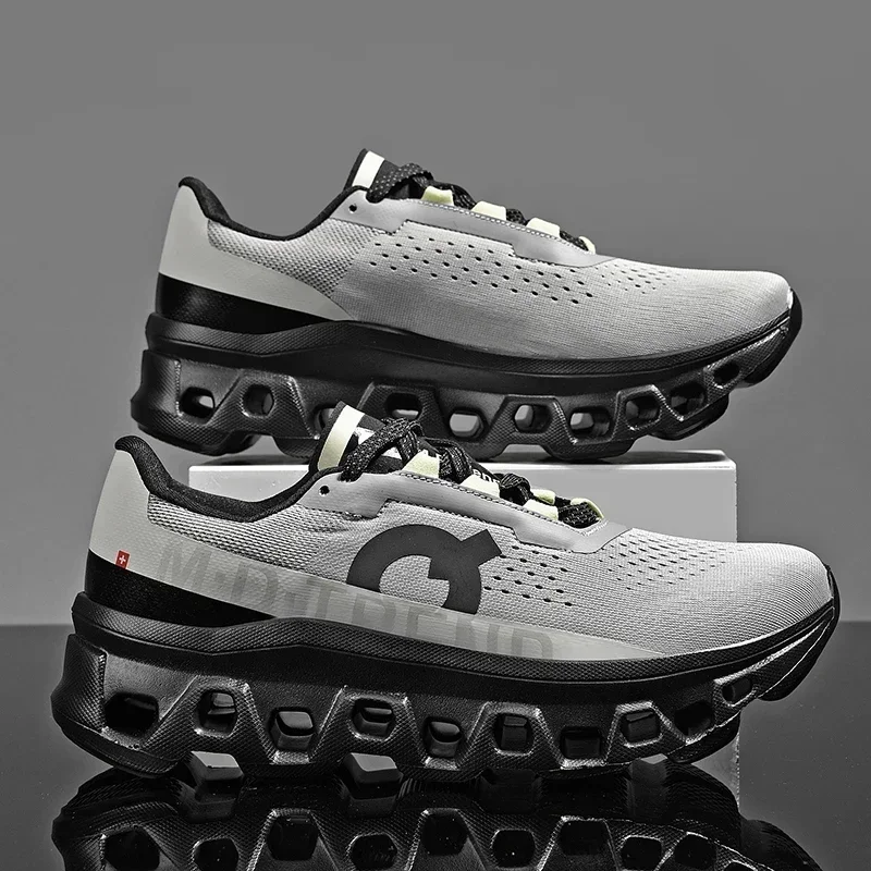 New Men's Sneakers Fashion Casual Shoes Sports Running Mesh Breathable Comfortable Non-slip Elastic Male Shoes