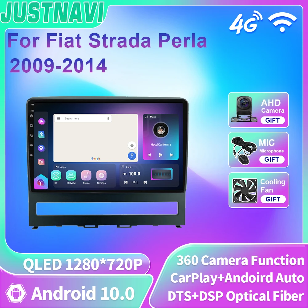 

JUSTNAVI Car Radio for Fiat Strada Perla 9 2009 Idea 2011 2014 Palio Peria Zotye Z200 2004 2005 2006-2012 Multimedia Player DSP