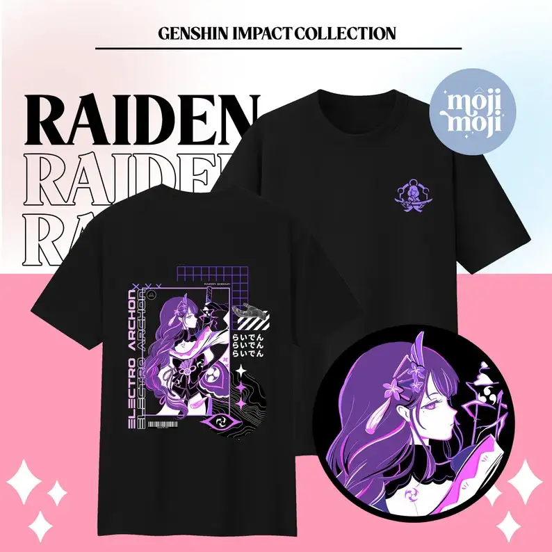 

Genshin Impact Raiden Shirt, Genshin Raiden Merch, Raiden Shogun, Genshin T-shirt