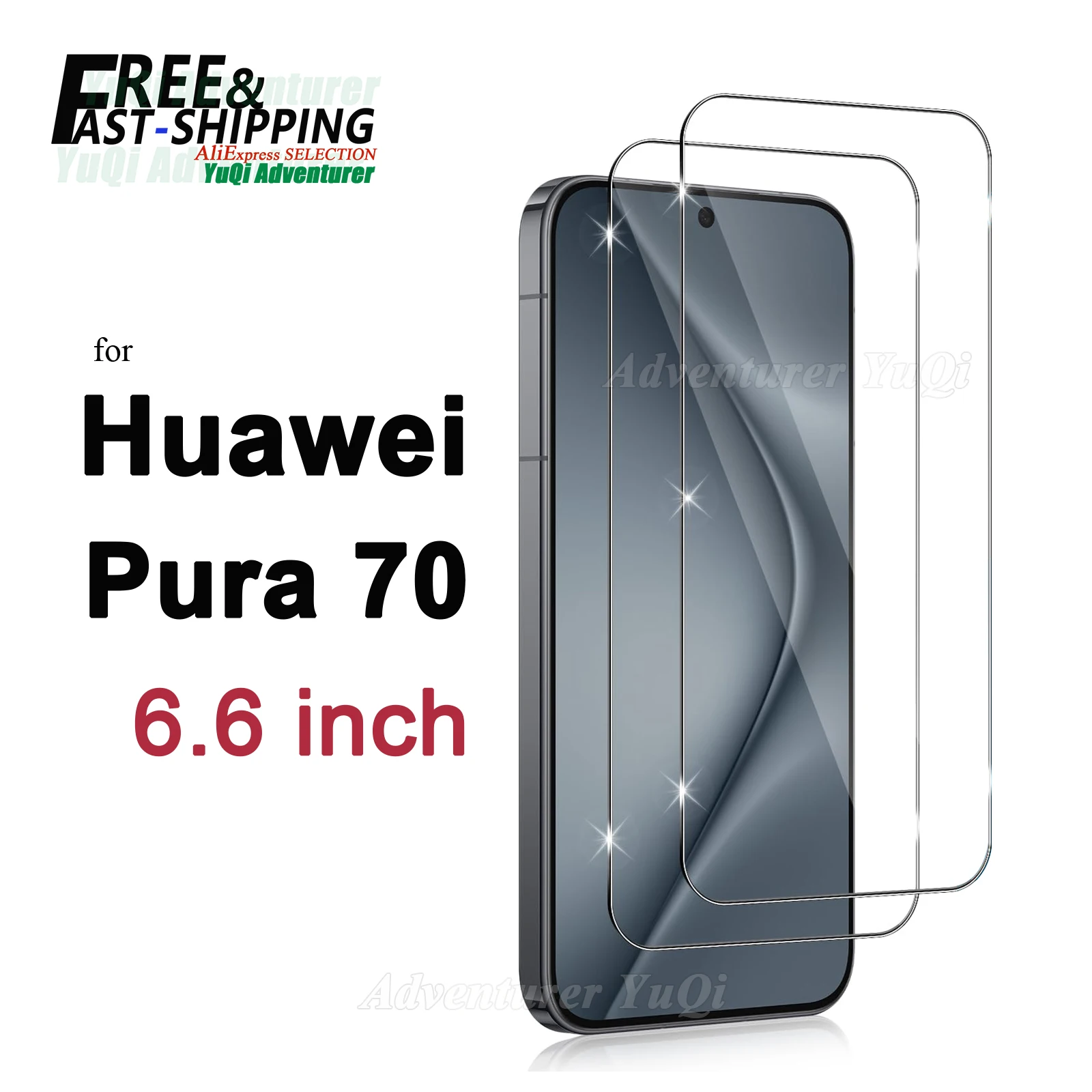 Premium HD Crystal Tempered Glass Screen Protector - 6.6 inch, Ultra-Strong 9H Anti-Scratch, Case Friendly