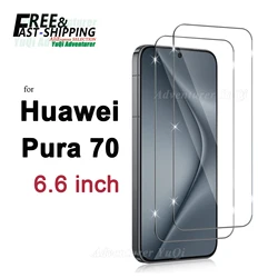 Premium HD Crystal Tempered Glass Screen Protector - 6.6 inch, Ultra - Strong 9H Anti - Scratch, Case Friendly - 4 pcs (For Huawei Pura 70)