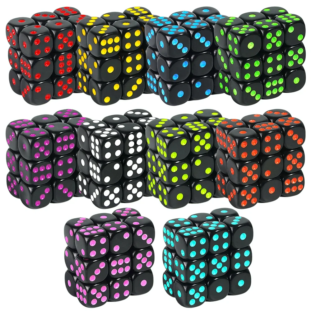 

16mm Game Dice D6 of Rounded Corner Six Sided Dice for DND, RPG,Table Board Game or Teaching Math