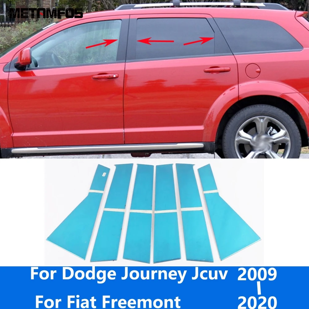 

Для Dodge Journey Jcuv для Fiat Freemont 2009-2018 2019 2020 оконный центр B C стойка крышка отделка стикер аксессуары автостайлинг