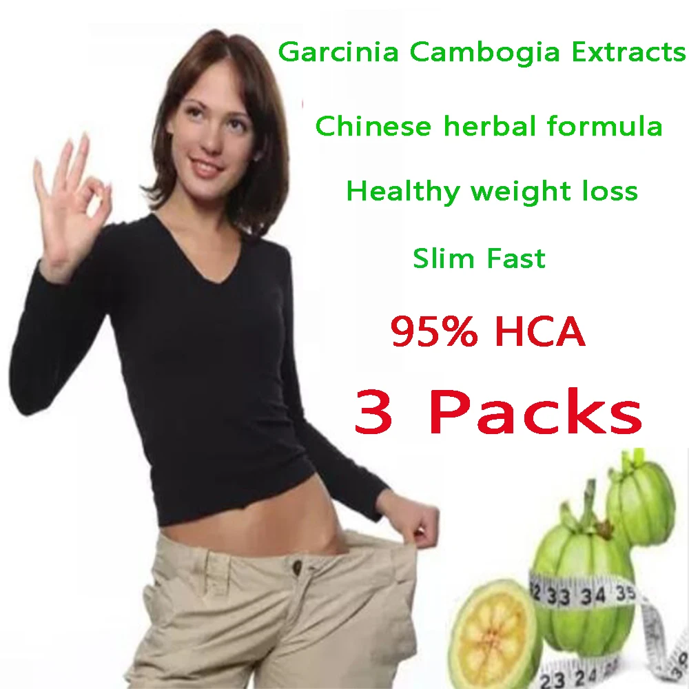 3 Packs Garcinia Cambogia Extracts pills Fat Burning diet Tablets Weight Loss effective belly patch Chinese herbal formula