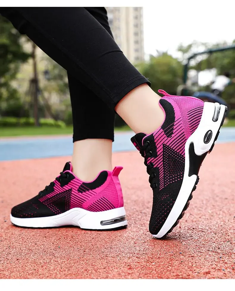Dopamin-Sneaker für Damen, Sommer, rutschfest, weiche Sohle, atmungsaktiv, Freizeitschuhe, Laufschuhe, leichte Reiseschuhe, Tanzen – Detail 5
