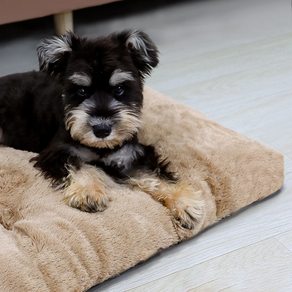 Dog Bed Pet Mat Pet Bed Crate For Cat Washable Plush Mat For Dog Anti-Slip Fluffy Comfy Sleeping pet bed