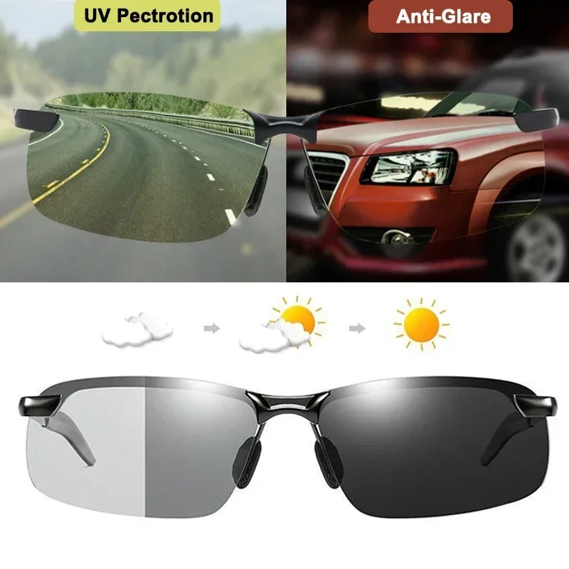 Photochromic Sunglasses for Men Polarized Chameleon Glasses Change Color Sun Glasses Day Night Vision Driving Eyewear UV400 polarized sports glasses polarized glasses women sunglasses uv protection glasses pixel sunglasses