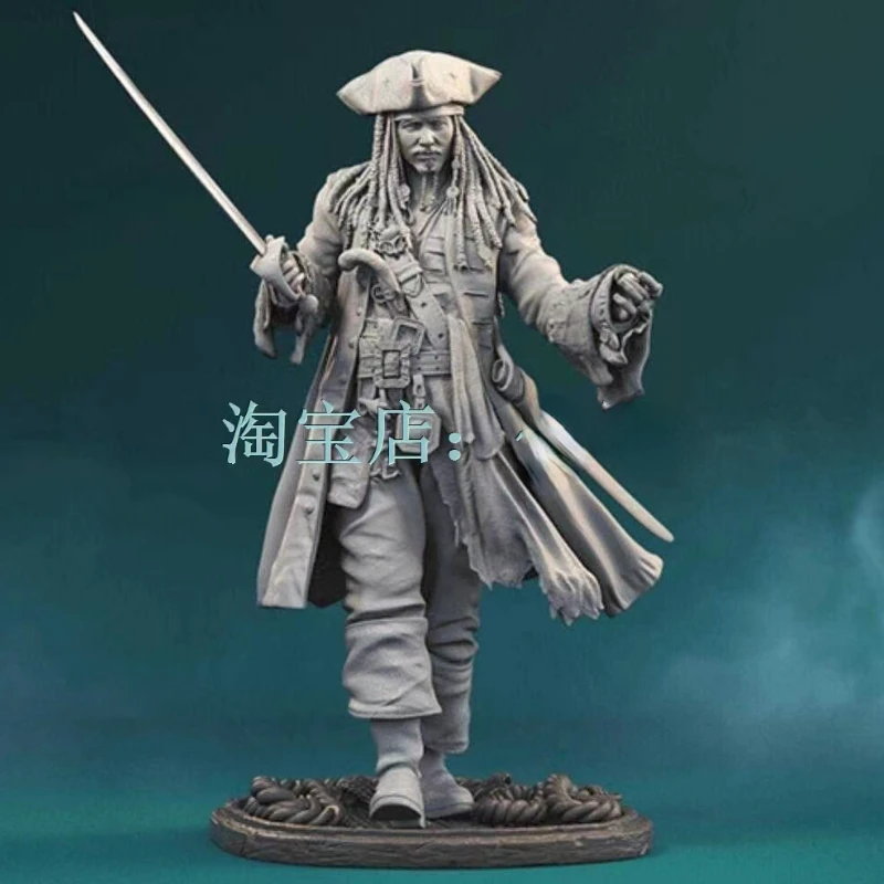 

Pirates of The Caribbean Resin Figure 1/24 Scale 75mm Assembly Model Kit Unassembled Dioramas Unpainted Statuettes Toys