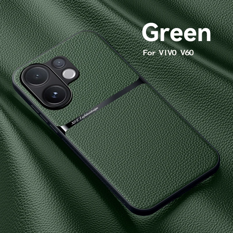 Leather Texture Magnetic TPU Soft Anti-Drop Anti-Fingerprint Phone Case