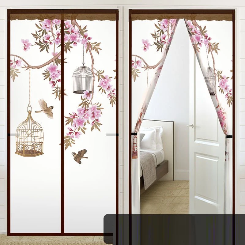 Magnetic Screen Door Curtain, Automatic Closing Mesh, Anti Mosquito, Semi Opaque, Privacy, Air Conditioning, Summer, 1Pc