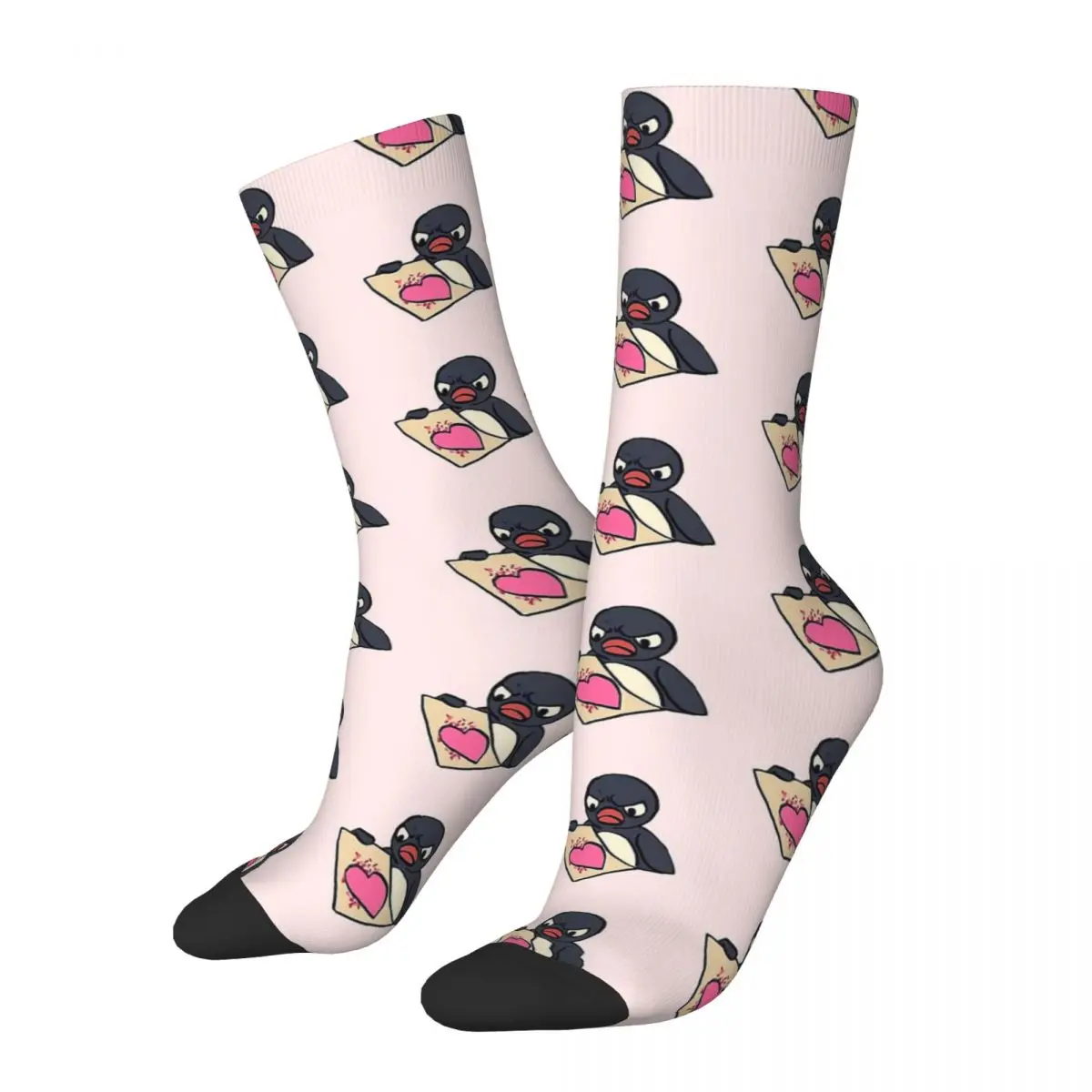 

Angery Pingu I Draw Angry Penguin Men Women Socks Cycling Novelty Spring Summer Autumn Winter Stockings Gift