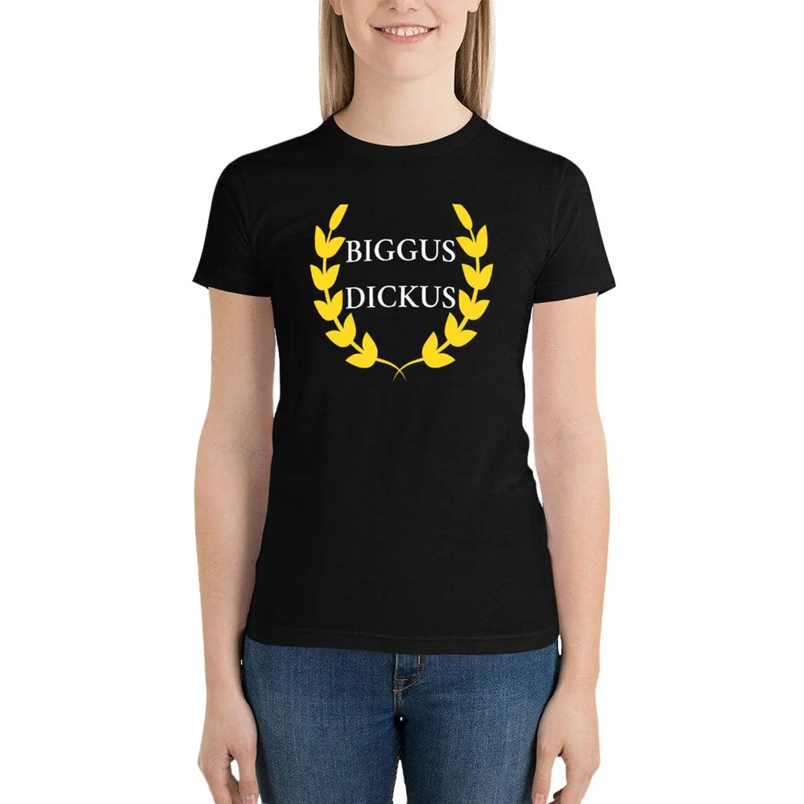 Biggus Dickus T-Shirt aesthetic clothes kawaii clothes tops Short sleeve tee t-shirts for Women loose fit