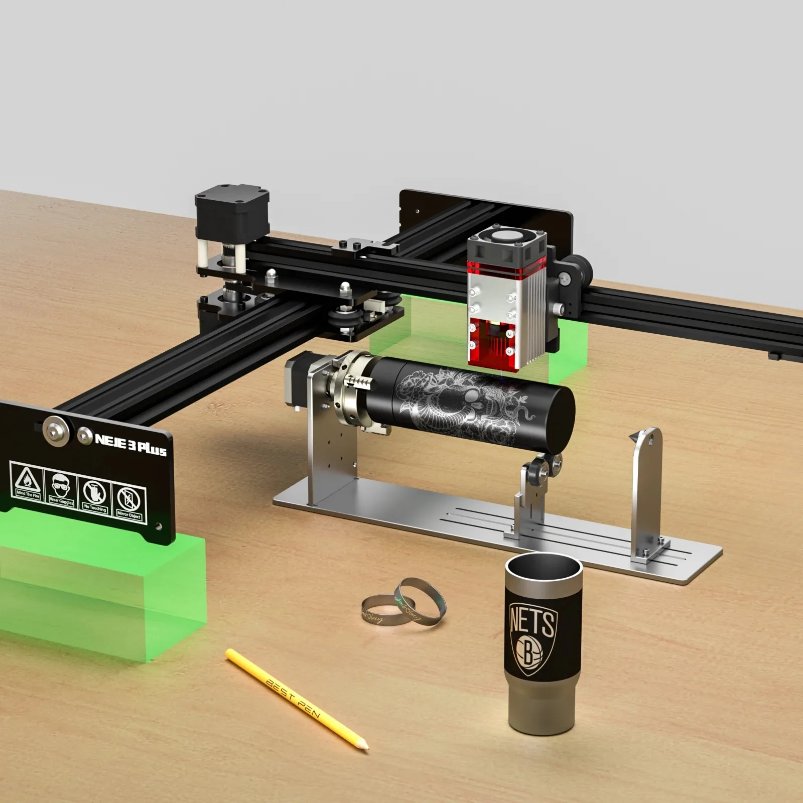 NEJE 5 PLUS laser engraving machine 6W/10W 420*255mm laser cutting machine for acrylic wood board woodworking engraving