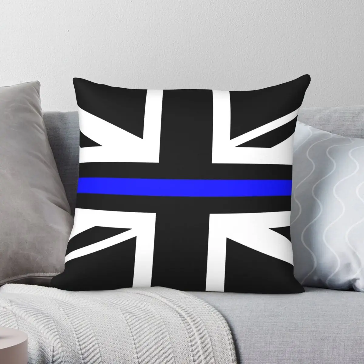 

Квадратная наволочка в британском стиле из полиэстера и льна, 18 дюймов