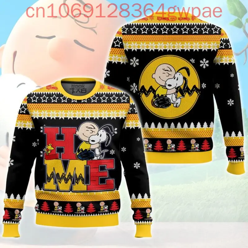 thumbnail image 1 of Suéteres feos navideños con dibujos de Snoopy y Charlie Brown, suéteres feos navideños con estampado 3D, suéteres casuales de moda para hombres y mujeres, 1 of 5