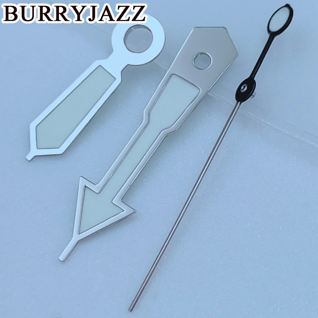 BURRYJAZZ NH35 NH36 NH38 7S26 7S36 4R35 4R36 시계 바늘 블랙 블루 화이트 오렌지 그린 레드 손 녹색 빛나는