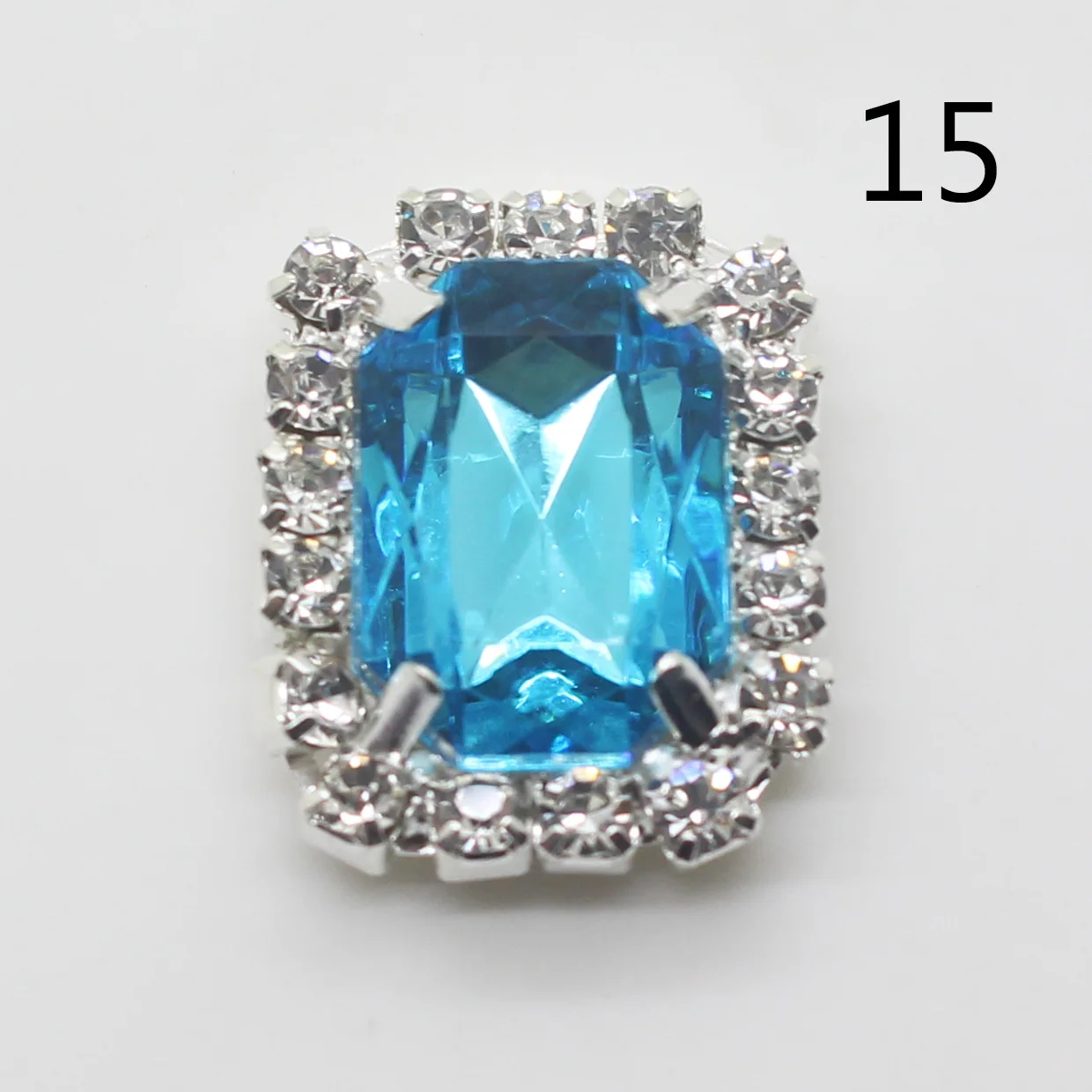 Elegant Rhinestone Embellishment Caps - Pack of 10