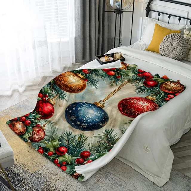 Christmas Ornament Throw Blanket 1