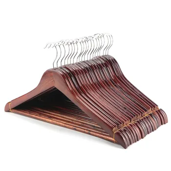 Vintage Walnut Wooden Coat Hangers 1