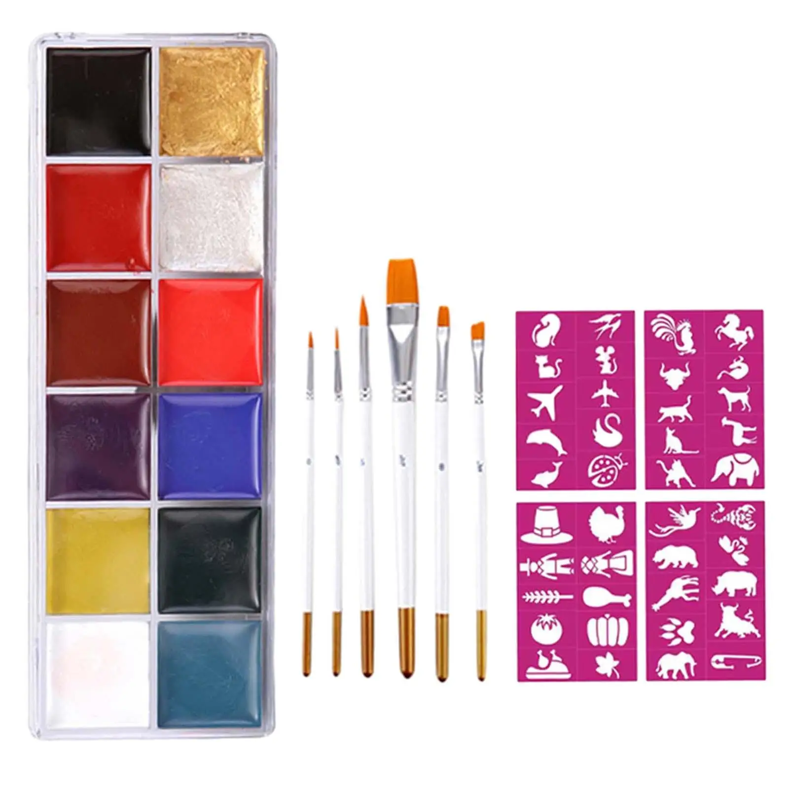 

Face Body Paint Palette Face Paint Pigment for Costume Halloween Cosplay