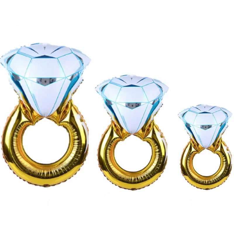 

Diamond Ring Foil Balon Inflatable Bridal Shower Bachelorette Party Wedding Decoration Helium Air Balloon Festive Party Supplies