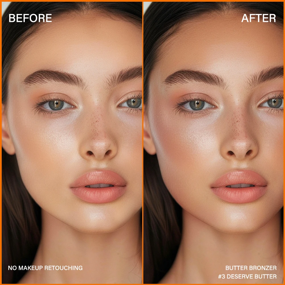 Rich Matte Bronzer Palette for Dark Complexions - Natural Contour and Highlight