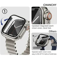 Protecteur d'écran pour Apple Watch, boîtier 46mm 45mm 44mm 40mm 41mm 42mm, changement en couverture Ultra rigide pour iWatch 11 10 9 8 7 6 5 4 SE 4