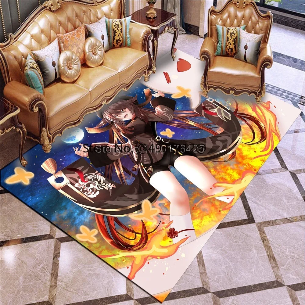 

2023 Genshin Impact Carpets Living Room Decoration Bedroom Parlor Tea Table Area Rug Mat Soft Large Rugs and Baby Gift Carpet