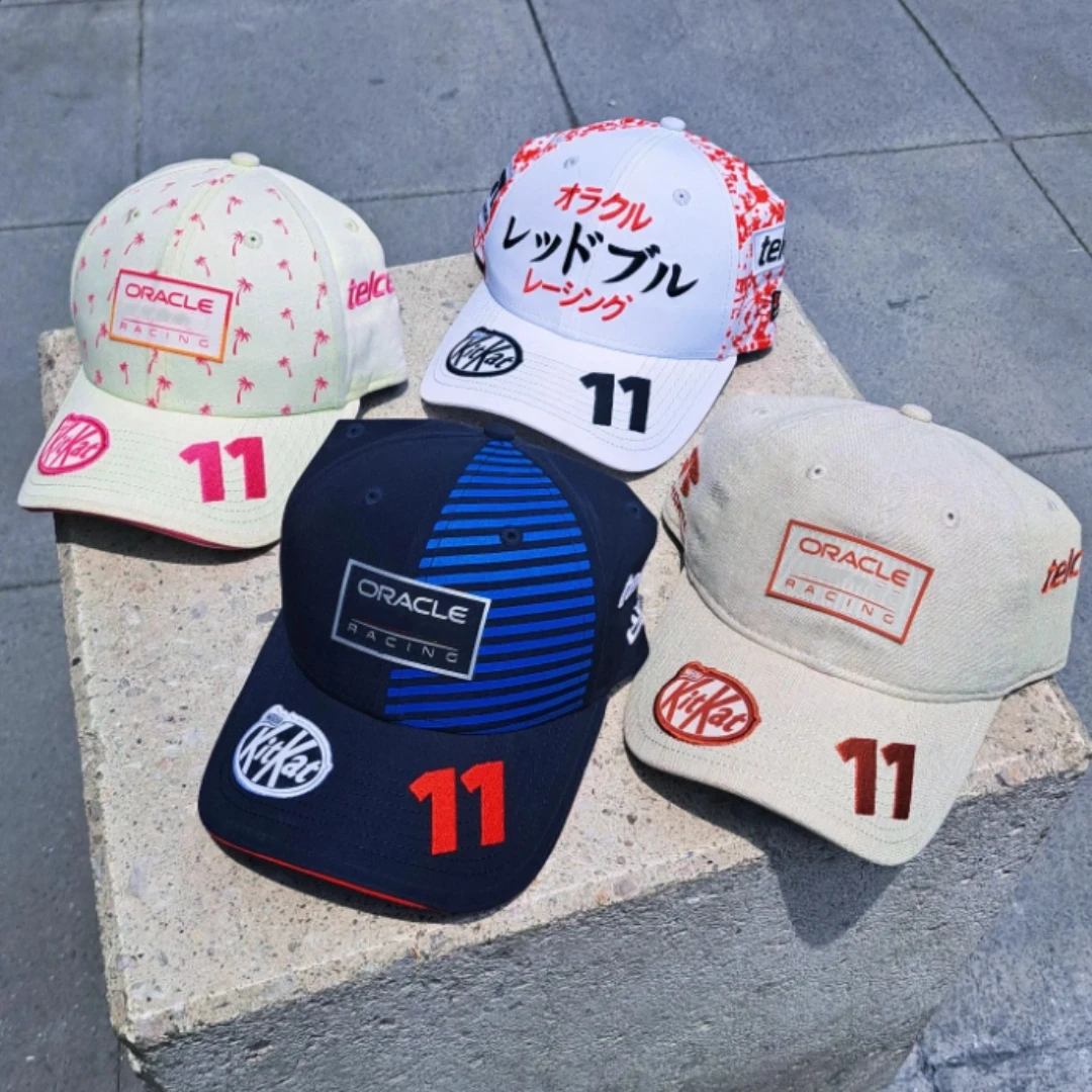 Checo Perez Monaco GP Miami GP Japan GP 2024 Cap Baseball Hat F1 Red Colour Bull Team MAX Verstappen Hats Formula 1 Cap