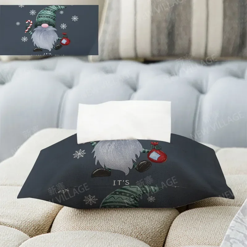 Household Christmas peripheral fabric tissues box car tissue holder tissue cover box textile storage tissue bag  dispenser 6