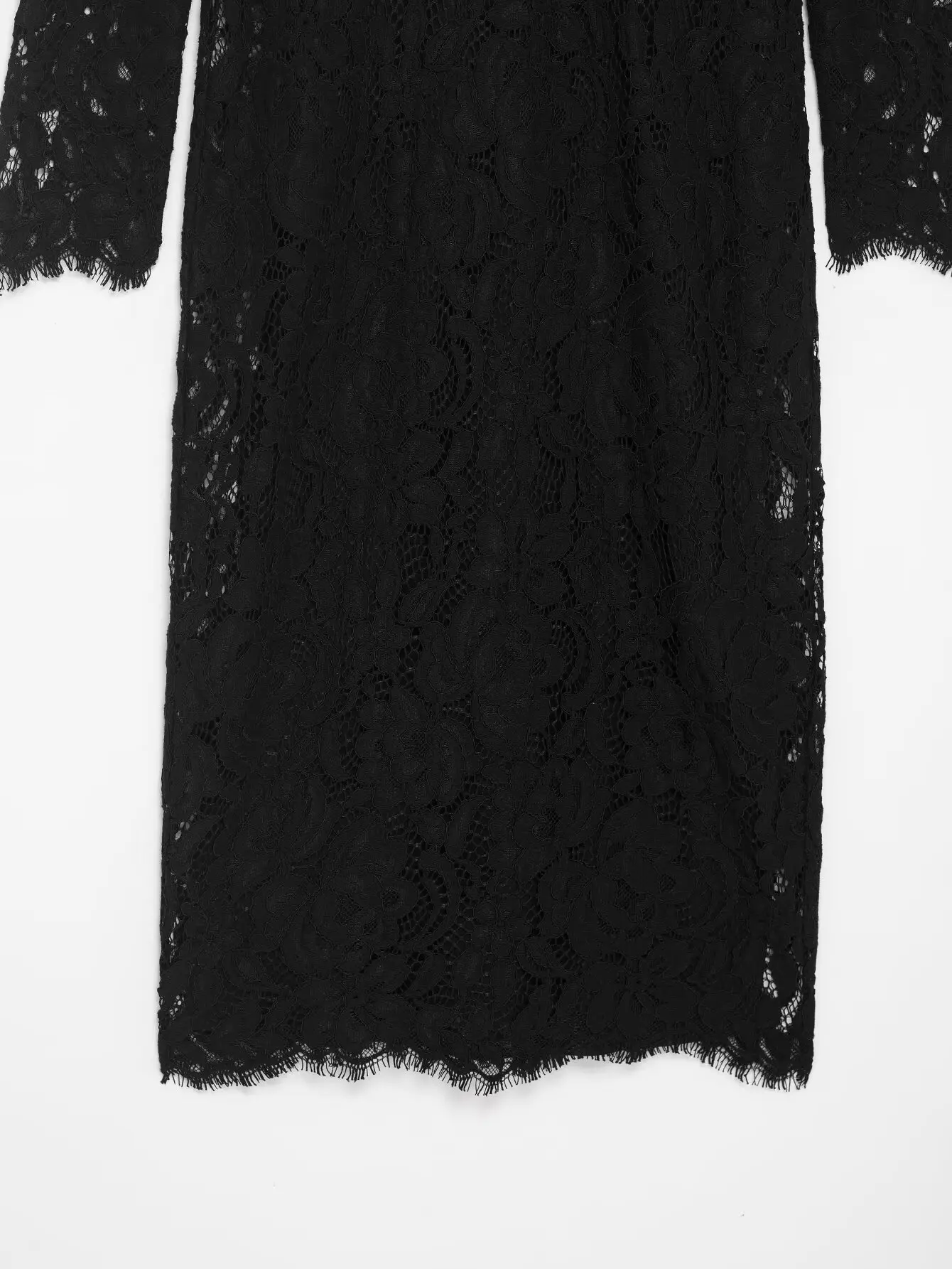 HH frauen Frühling Festival Mode Rundhals Einfache Spitze Midi Lange Kleid Weibliche Temperament Sexy Schlank Langarm Kleid Mujer – Detail 7