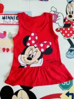 New Fashion Baby Girls Dress Summer Dress Cartoon Cotton Red Minnie Dress Princess Dress Children's Girl Clothing 1-6Years 4
