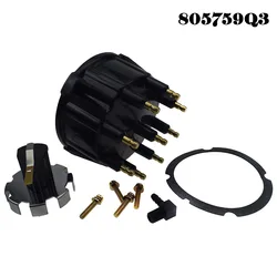 1pcs Distributor For Mercruiser Engine V8 Distributor Cap And Rotor 5.0 5.7 7.4 8.2 187523 805759Q3 815407A2 18-5395 805759T3