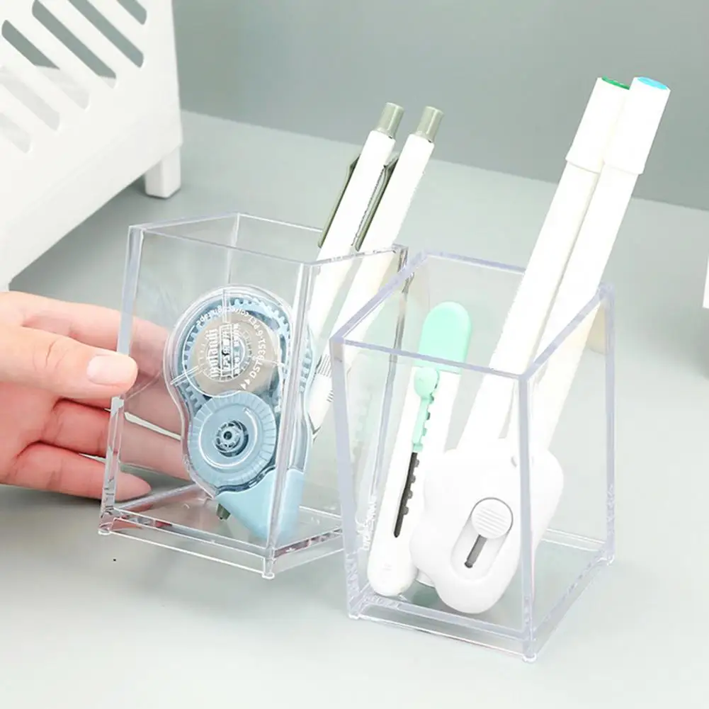 

Makeup Brush Holder Pencil Storage Box Clear Pen Holder Makeup Brush Container