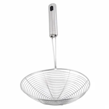 Oval Skimmer Stainless Steel Filter Mesh Oil Pot Food Filter Cookware Colander Fried Filter Kitchen Strainer Baking Cooking Tool 6
