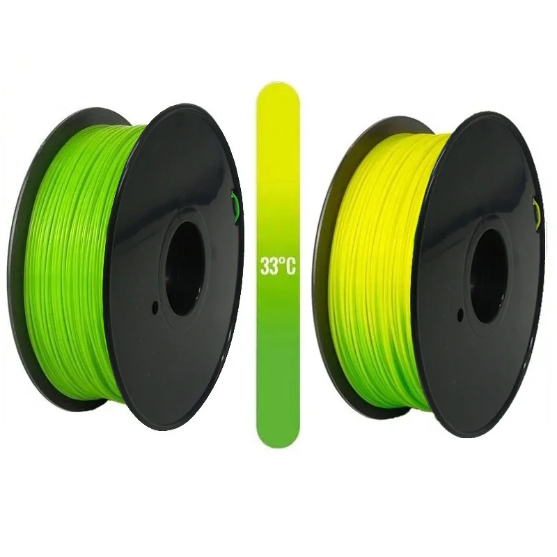 Temperature-Activated Color-Changing PLA 3D Printer Filament - 1.75mm, Multiple Colors
