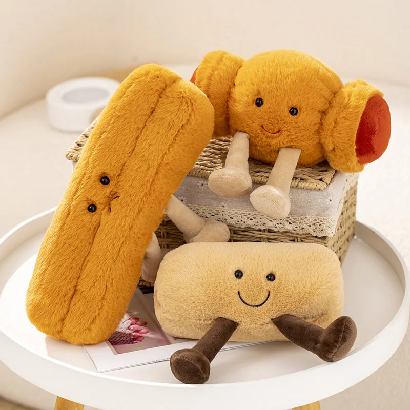 25-33cm Lovely Plush Toast Bread Pretzel Toy Stuffed Food Bread Soft Plushies Doll Kawaii Plush Toys for Boys Girls Kids Gifts