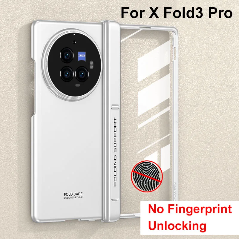 Magnetic Hinge Bracket Case with Outer Screen Glass Protector and Stand
