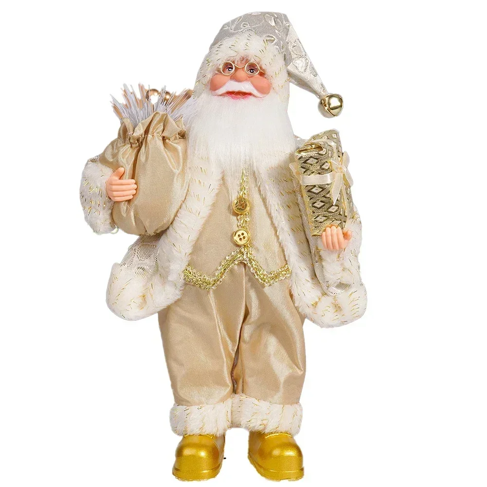thumbnail image 1 of Nuevo muñeco de Papá Noel grande para niños, adornos para árboles de Navidad, suministros para fiestas de bodas en el hogar, adornos de peluche, 1 of 5