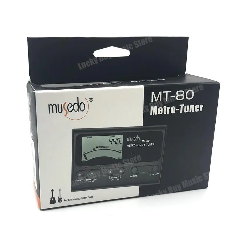 Guitar Tuner Musedo MT-80 Professional Precision LCD Guitar Metronome Tone Generator for Chromatic Gutiar Ukulele Bass Violin