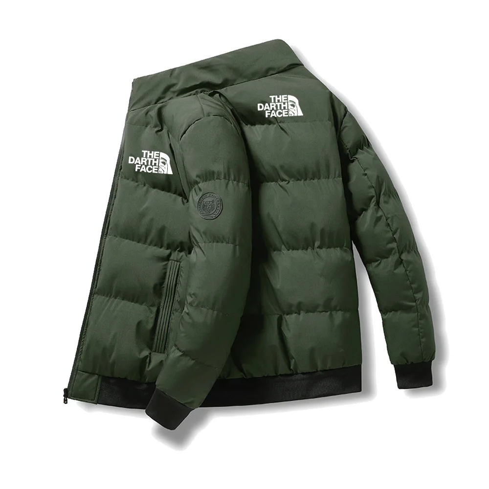 Winter Jacket Men's Fashion Stand Collar Parker Zipper Padded