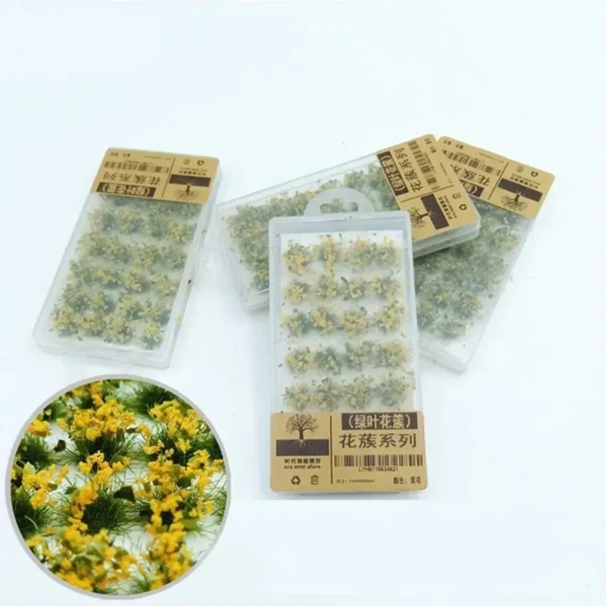 Vegetation Green Leaves Flower Clusters Simulation Grass Clusters Military Model Scene Train Sand Table DIY Materials 28Pcs/box artificial plants