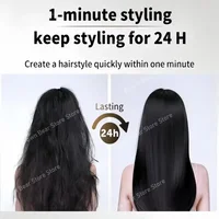 Sèche-cheveux et lisseur 2-en-1 à ions négatifs : Outil de coiffage professionnel à double usage pour cheveux humides ou secs (UE) 5