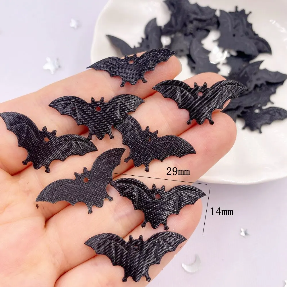 Pack De 2 Parches De Murciélago De Encaje Negro - 6 Pulgadas, Perfectos Para Halloween